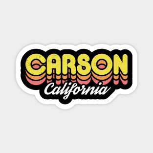 Retro Carson California Magnet