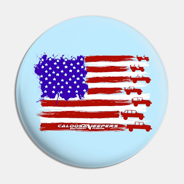 USA Flag Jeep History Pin by Caloosa Jeepers 