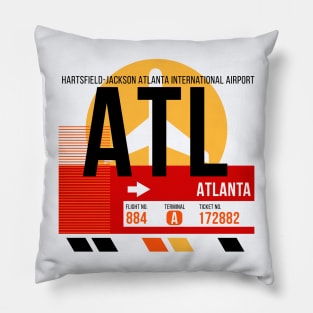 Atlanta (ATL) Airport // Sunset Baggage Tag Pillow