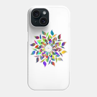 Leaves in multiple prismatic colours Phone Case