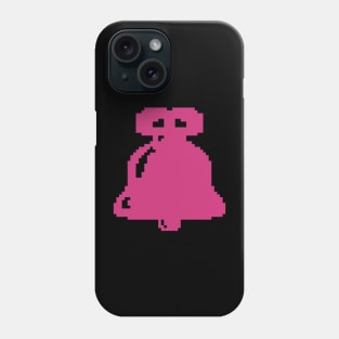 Pink Christmas bell pixel art Phone Case