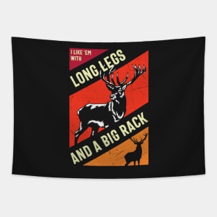 Live Free And Hunt Hard - Big Racks Matter - Funny Deer Buck Hunting Tapestry