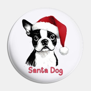 Santa Dog - Boston Terrier Pin