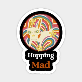 Hopping Mad Rabbit Magnet