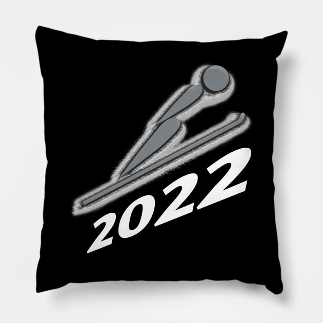 Alpine Ski - 2022 Olympic Winter Sports Lover -  Snowboarding - Graphic Typography Saying Pillow by MaystarUniverse