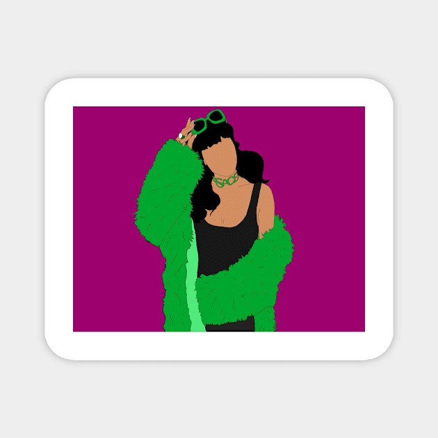 Rihanna Fan Art Illustration Magnet by tayelectronica