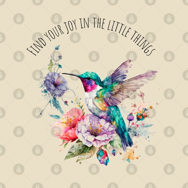 Watercolor Hummingbird | Motivational Quotes by T-signs