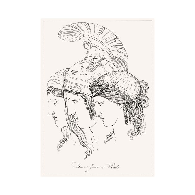 Three Grecian Heads by WAITE-SMITH VINTAGE ART