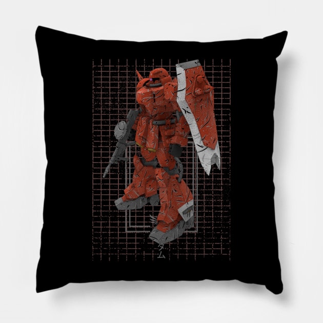 MS-06S Char's Zaku II Pillow by gblackid