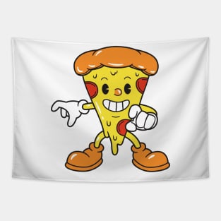 Running Pizza Slice Tapestry