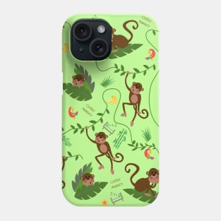 Jumping cheeky monkey Phone Case