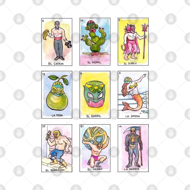 Lucha Libre Loteria by sketchboy01