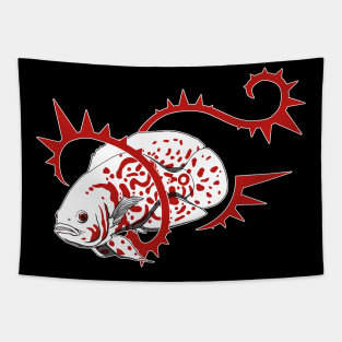 Lutino Tiger Oscar Cichlid Tapestry