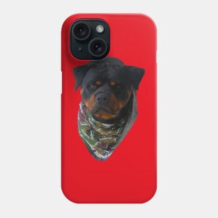 Rottweiler Wearing A Turkiye Dog Bandana Phone Case