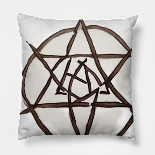 Pentagram Brown Shadow Silhouette Anime Style Collection No. 273 Pillow