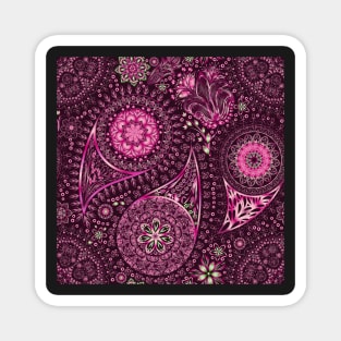 Ornate Pink Paisley Magnet