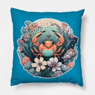 Water Colour Crab Pillow