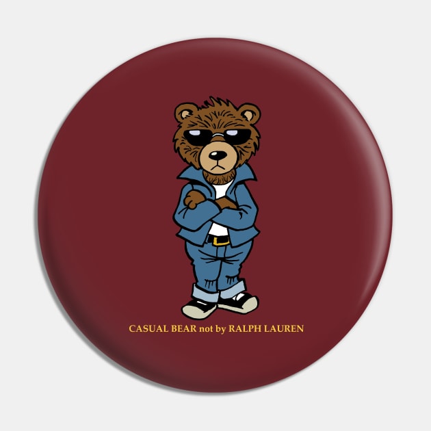 Casual Bear Pin by Vick Debergh