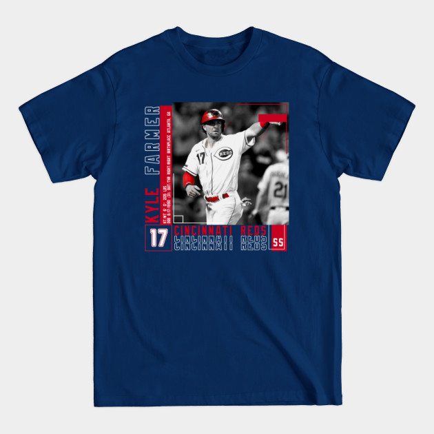 Kyle Farmer Baseball Edit Tapestries Reds - Kyle Farmer - T-Shirt