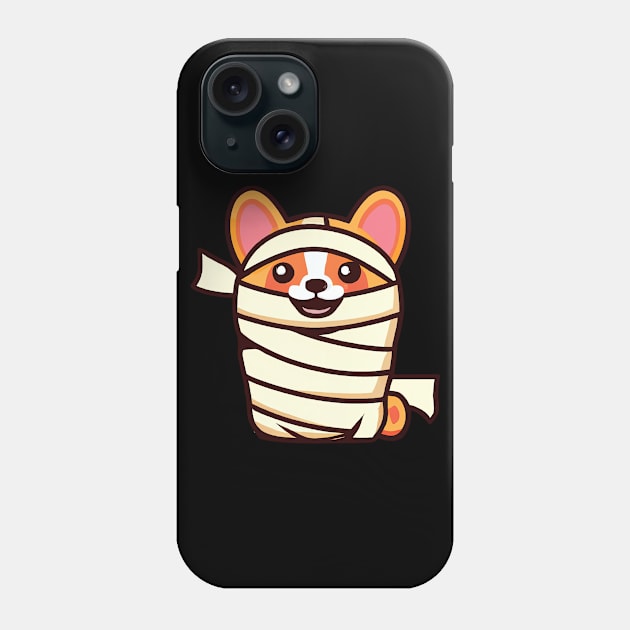 Corgi Mummy Costume Halloween Retro Colorful Phone Case by BetterManufaktur