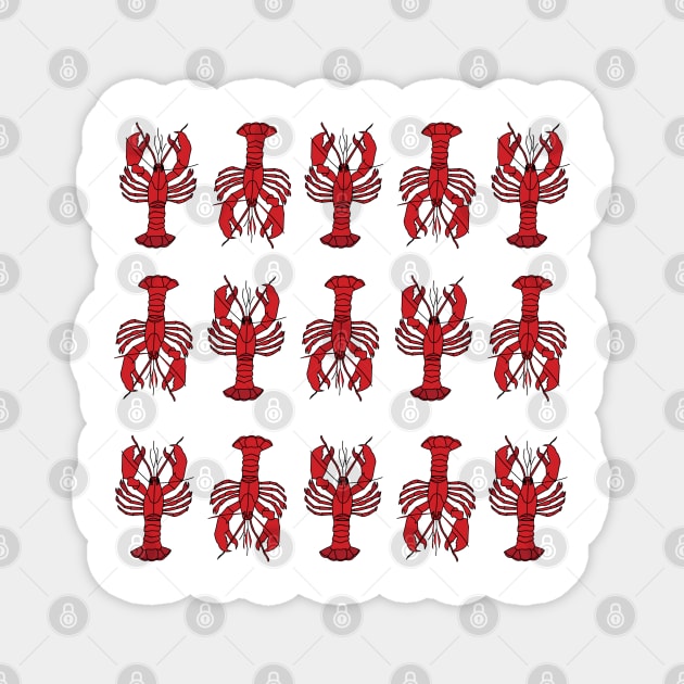 Red Lobsters Magnet by DickinsonDesign