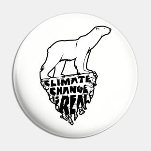 Climate change is real - Polar bear Pin