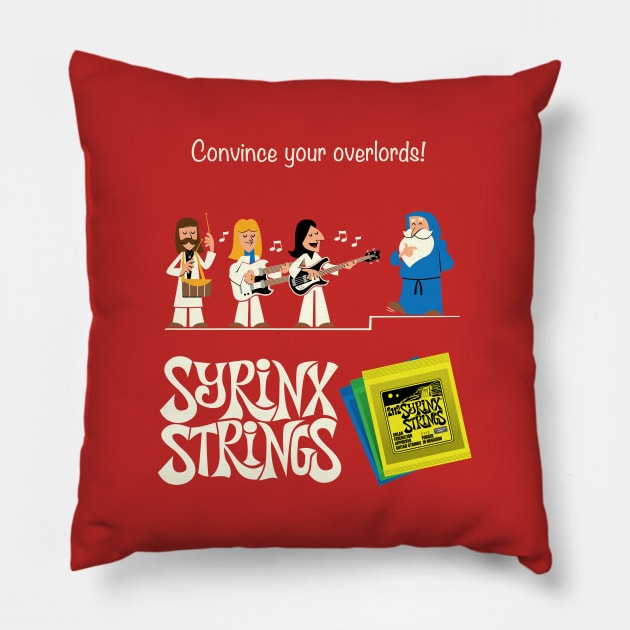 Syrinx Strings Pillow by MustardSoda