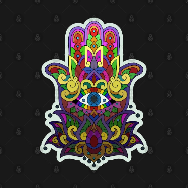 Rainbow Hamsa by Chaos Bound Designs