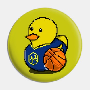 Warriors Basketball Rubber Duck Pin