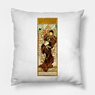 LORENZACCIO Theatre De La Renaissance Sarah Bernhardt by Alphonse Mucha Pillow