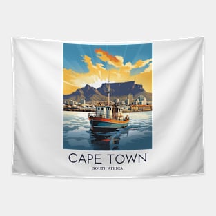 A Pop Art Travel Print of Cape Town - South Africa Tapestry