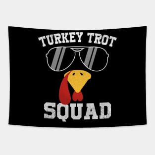 Turkey Trot Squad Thanksgiving Running Fall Turkey Tapestry