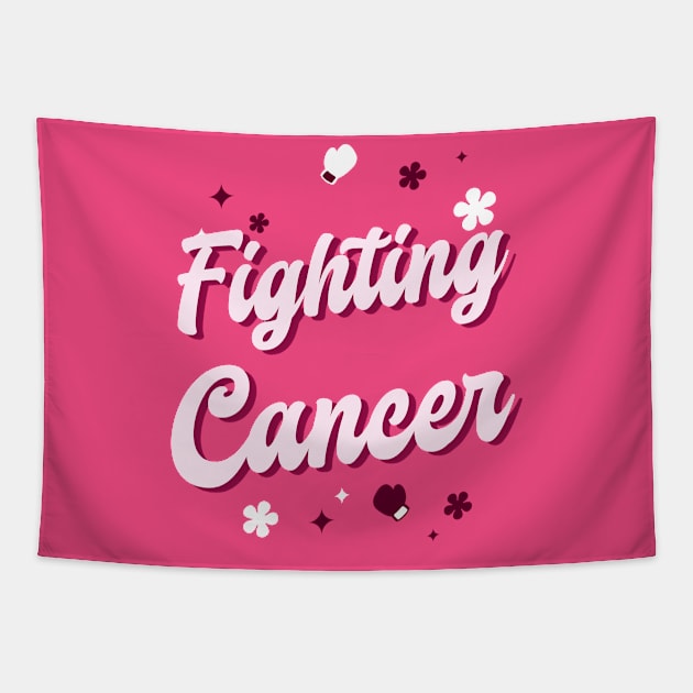 Fighting Cancer Cancer Fighter Awareness Tapestry by Tip Top Tee's