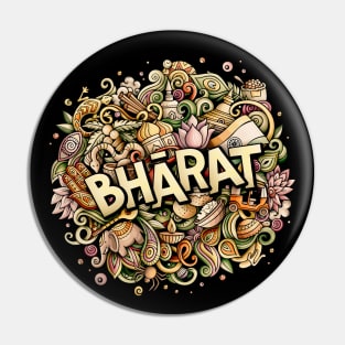 Bharat Love - Bharat All Together - Indian Cultural Symbols Pin