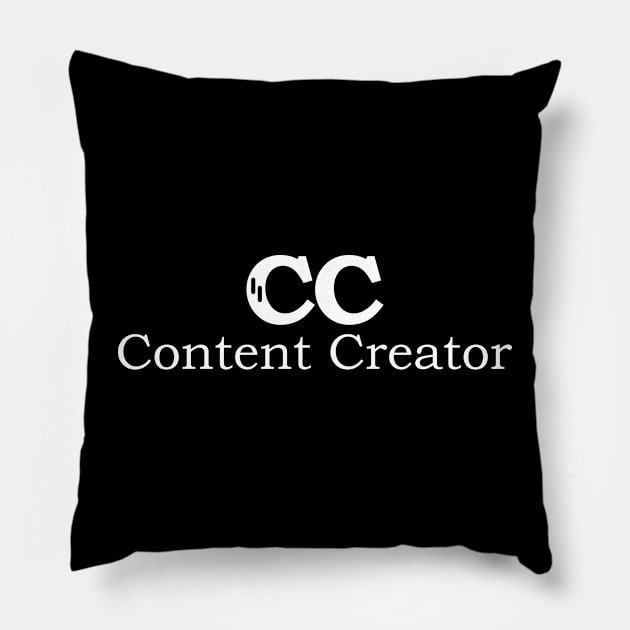 Content Creator - 03 Pillow by SanTees