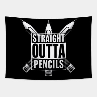 "Straight outta Pencils" School Tapestry