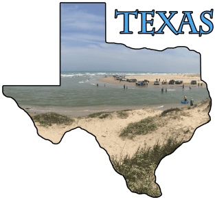 Texas State Outline (Boca Chica Park & Beach) Magnet