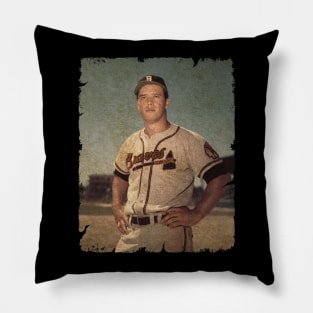 Eddie Mathews - Navy (Korean War) Pillow