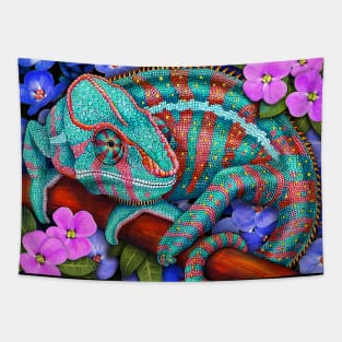 Panther Chameleon Tapestry