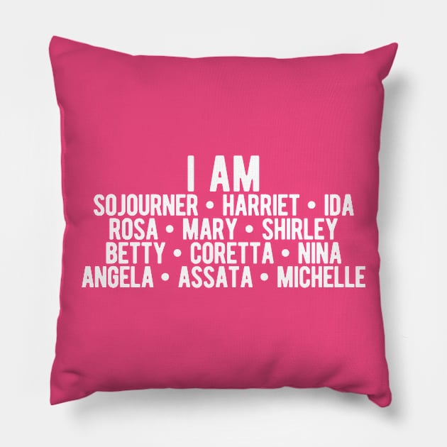 I AM Strong Black Women | Activists | Civil Rights | Black Power Pillow by UrbanLifeApparel