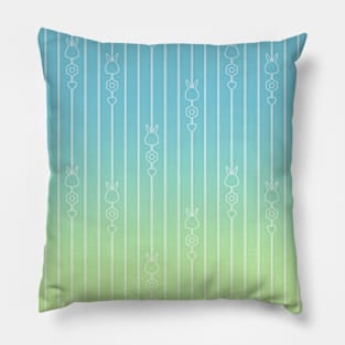 Flower Bunny Stripes Pillow