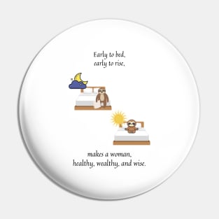 early to bed early to rise nursery rhyme (female version) Pin