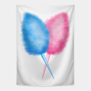 Blue and Pink Cotton Candy Fairy Floss Tapestry