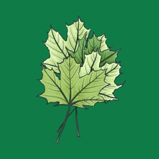 Green Maple Leaves T-Shirt