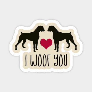 I woof You, Boxer Dog Gifts for Men and Women Magnet