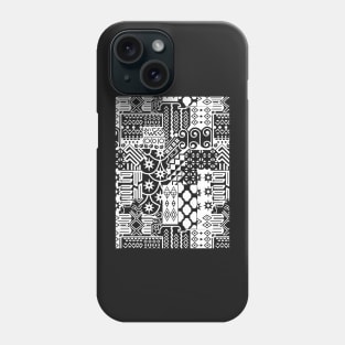 Black and white Geometric African Tribal Pattern Phone Case