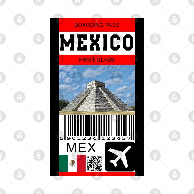 Mexico first class boarding pass by Travellers