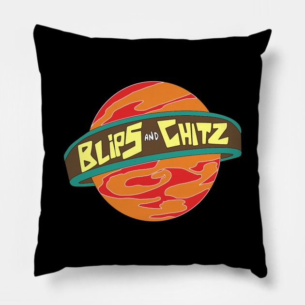 Blips and Chitz Pillow by dudepal