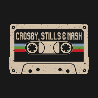 Personalized Crosby Stills & Nash Name Birthday Vintage Cassette Tape T-Shirt