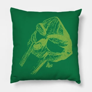 MF Doom Mask Green Pillow